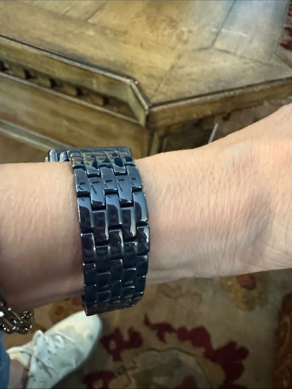 Invicta Women’s Blue Rectangular Bracelet Watch with Gold Accents